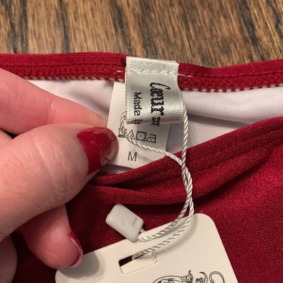 NWT Red/Burgundy Bikini - Picture 3 of 8